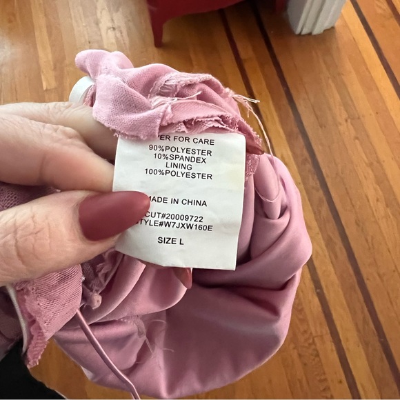 Windsor pink rhinestone dress ruched L large cocktail prom holiday EUC - Picture 6 of 6